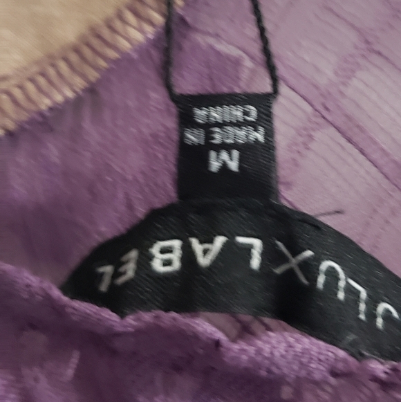 Jluxlabel purple lace tiered purple dress medium nwt - Picture 6 of 7